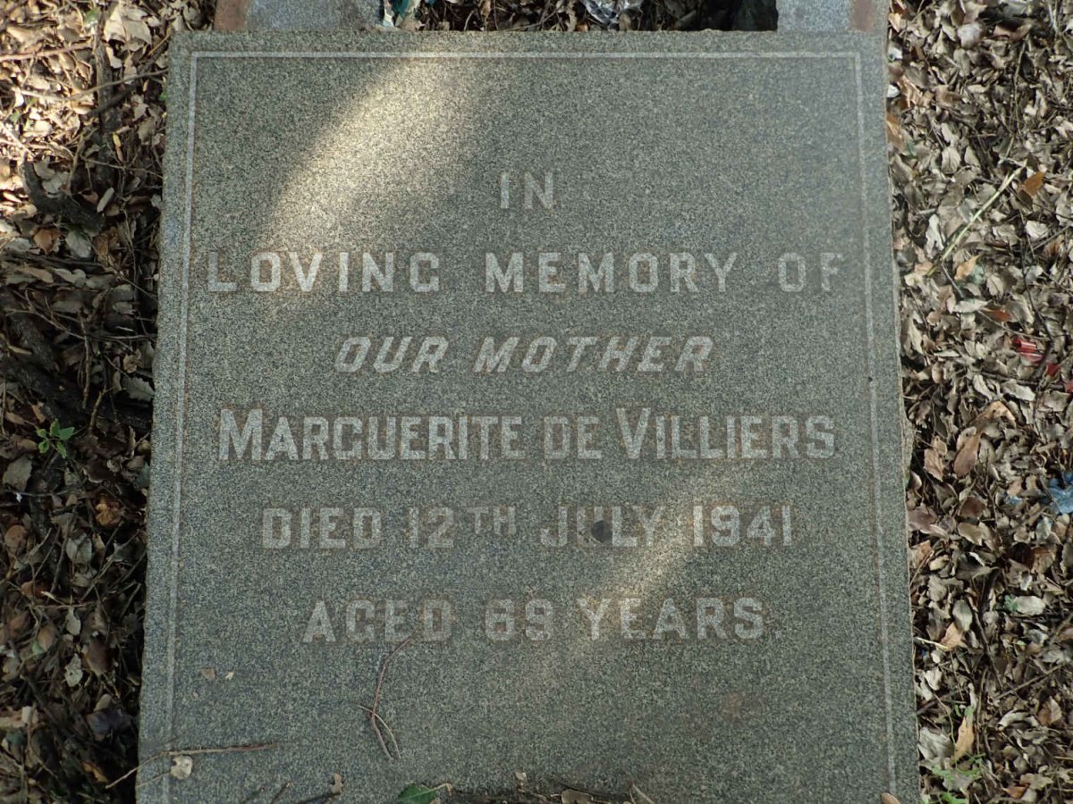 VILLIERS Marguerite, de -1941