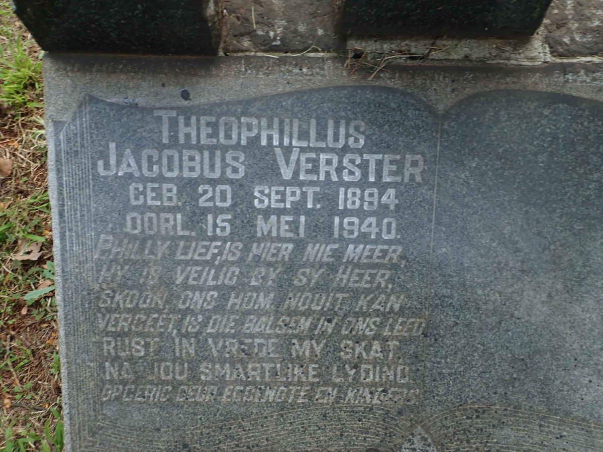 VERSTER Theophillus Jacobus 1894-1940