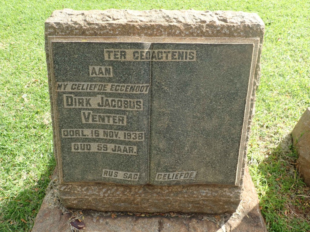 VENTER Dirk Jacobus -1938
