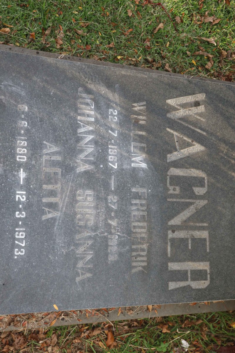 WAGNER Willem Frederik 1867-1923 &amp; Johanna Susanna Aletta 1880-1973