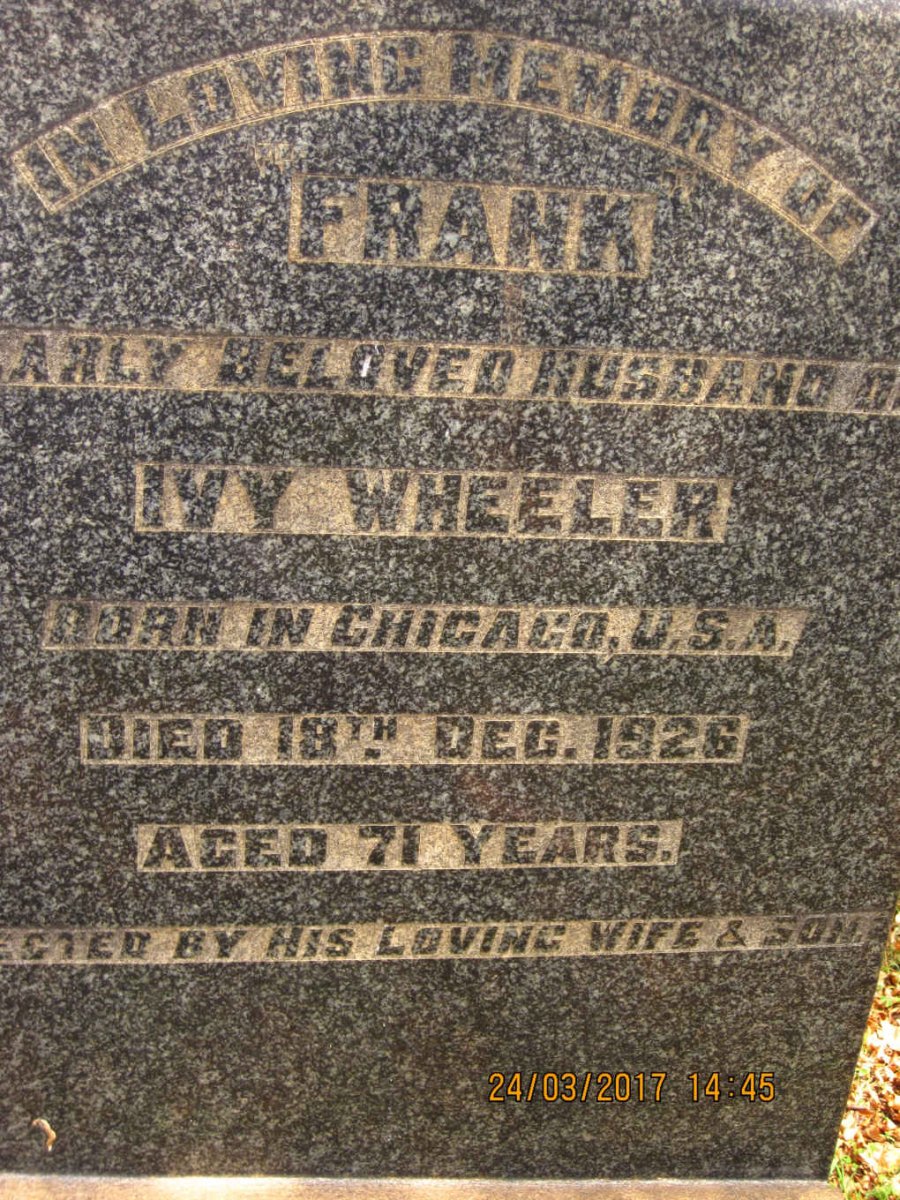 WHEELER Frank -1926