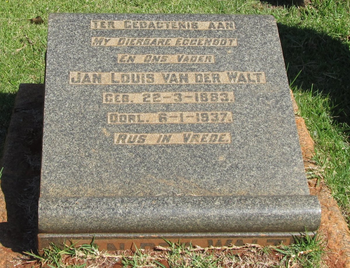 WALT Jan Louis, van der 1883-1937