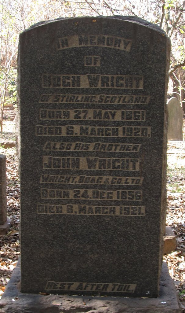 WRIGHT Hugh 1861-1920 :: WRIGHT John 1856-1921