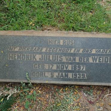 WEIDE Hendrik Juluis, van der 1897-1939