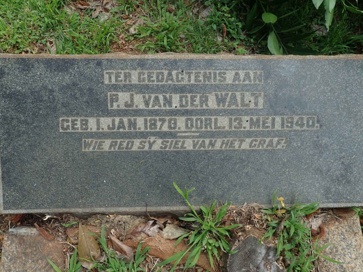 WALT P.J., van der 1870-1940
