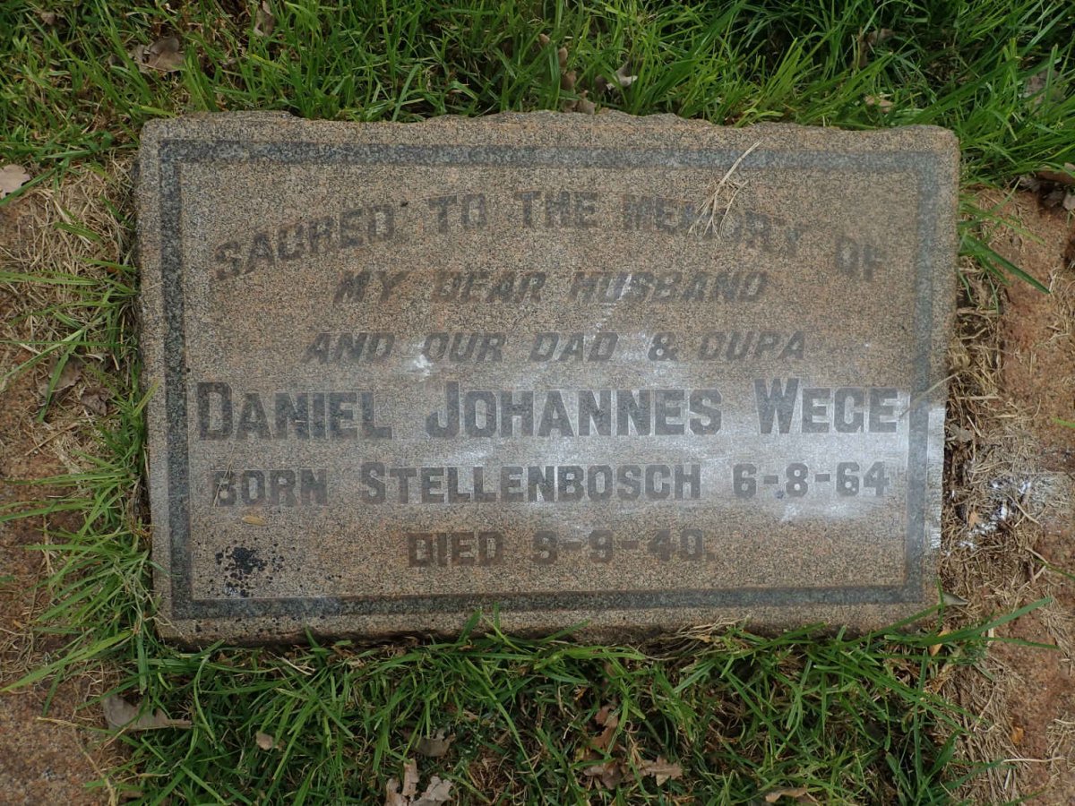 WEGE Daniel Johannes 1864-1940