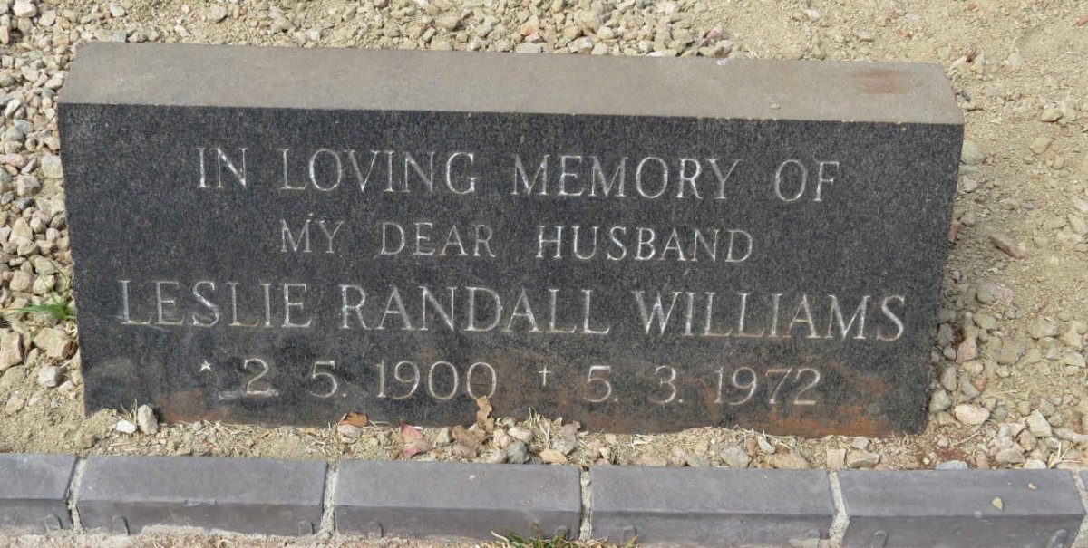 WILLIAMS Leslie Randall 1900-1972