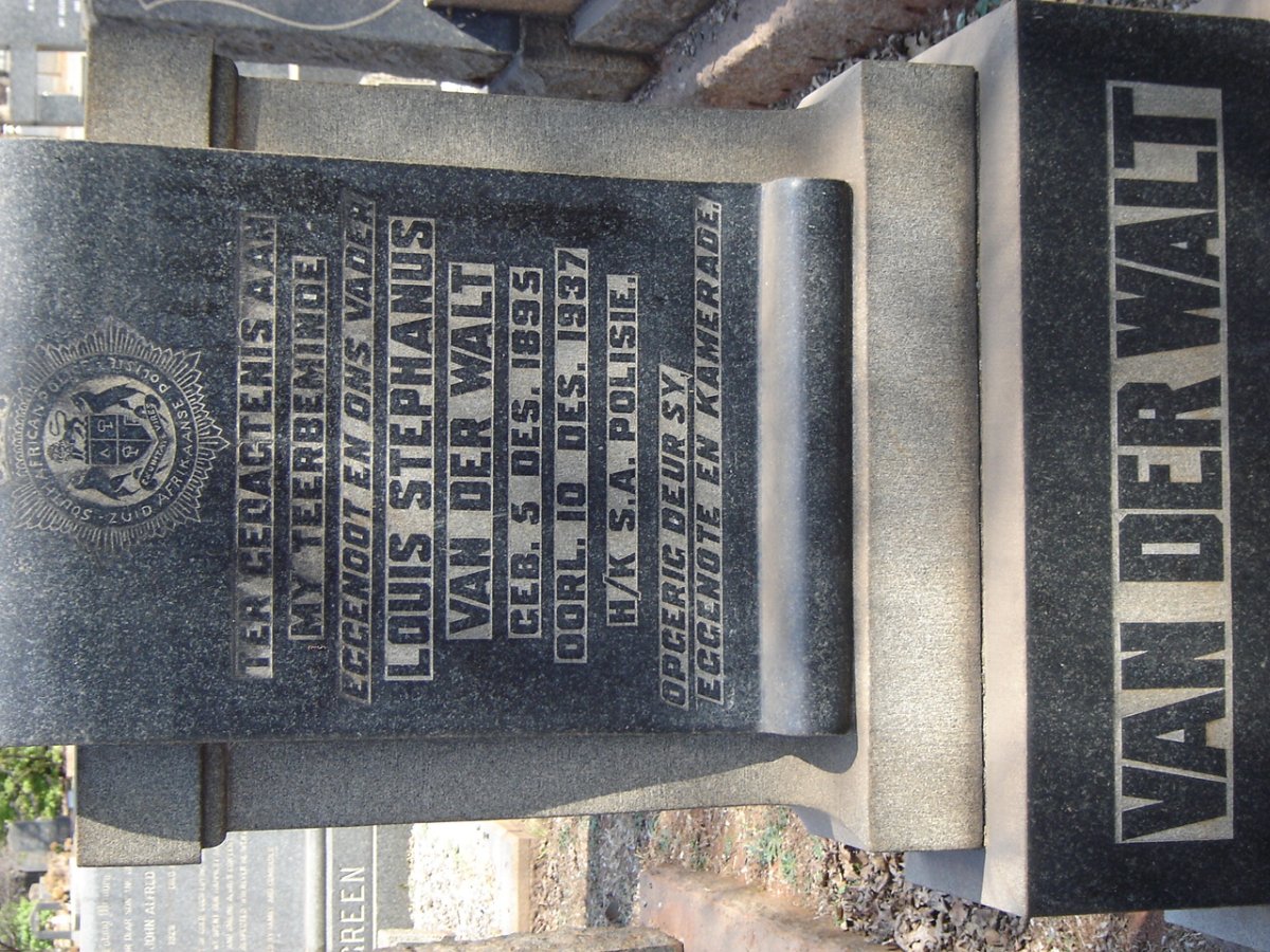 WALT Louis Stephanus, van der 1895-1937