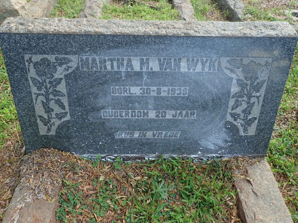 WYK Martha M., van -1939