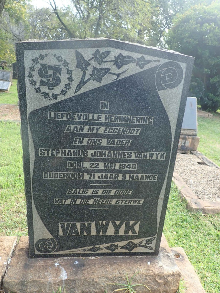 WYK Stephanus Johannes, van -1940