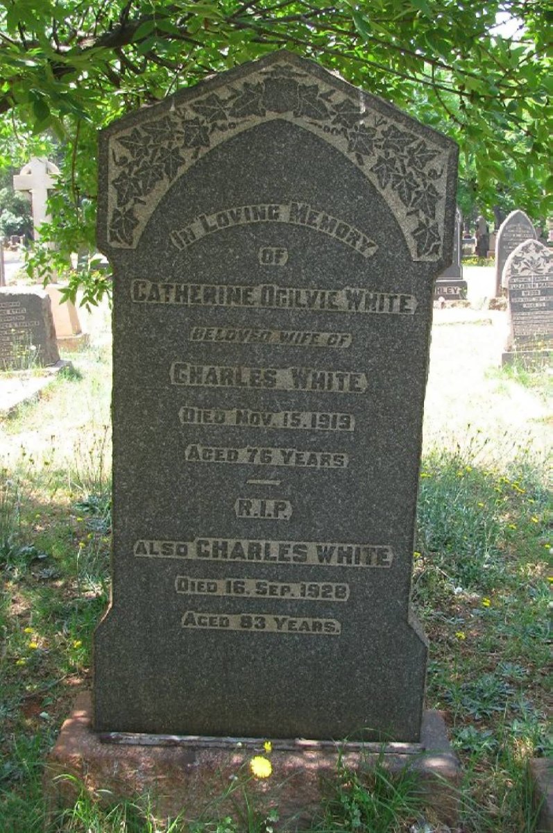 WHITE Charles -1928 &amp; Catherine Ogilvie -1919
