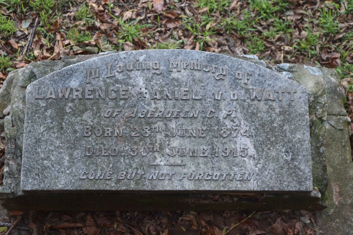 WATT Lawrence Daniel, v.d. 1874-1915