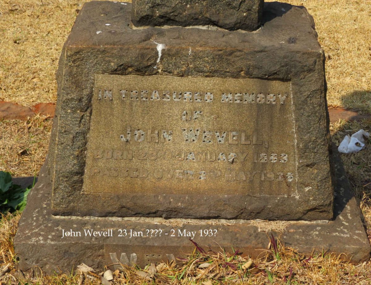 WEVELL John 1863-1936
