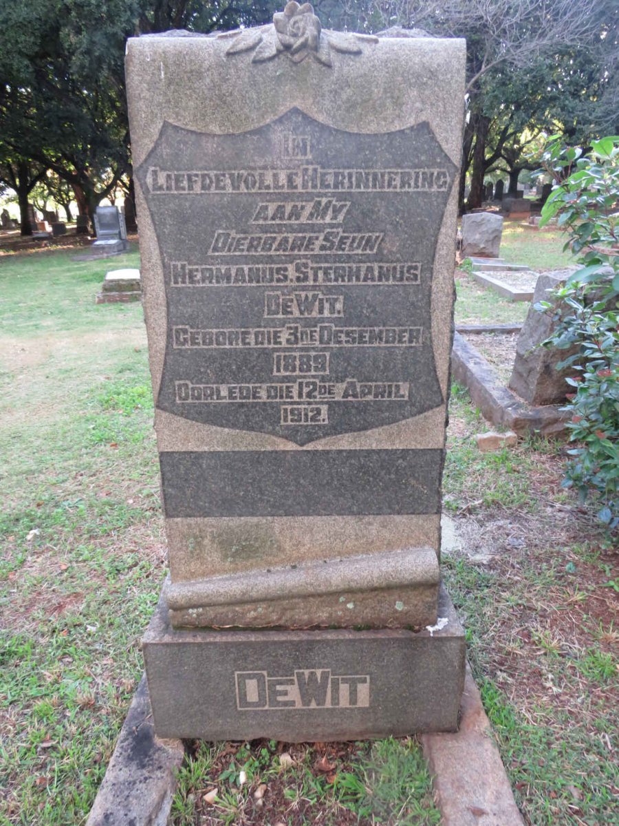 WIT Hermanus Stephanus, de 1889-1912