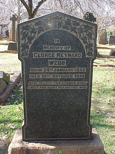WEBB George Reynard 1892-1918