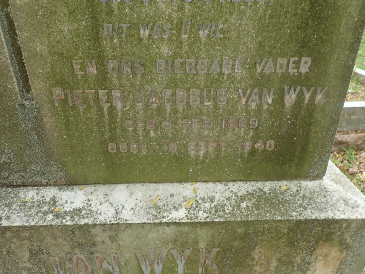 WYK Pieter Jacobus, van 1869-1940