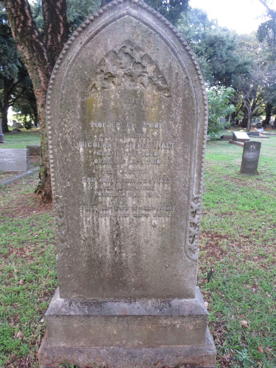 WALT Nicolaas, van der 1868-1910 :: VAN DER WALT Ebie Anna 1896-1911