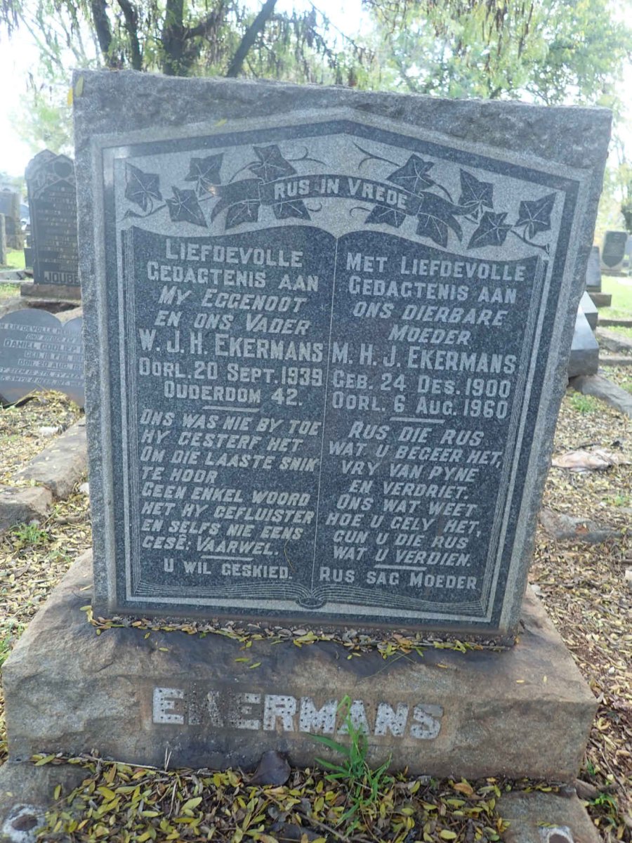 EKERMANS W.J.H. -1939 &amp; M.H.J. 1900-1960