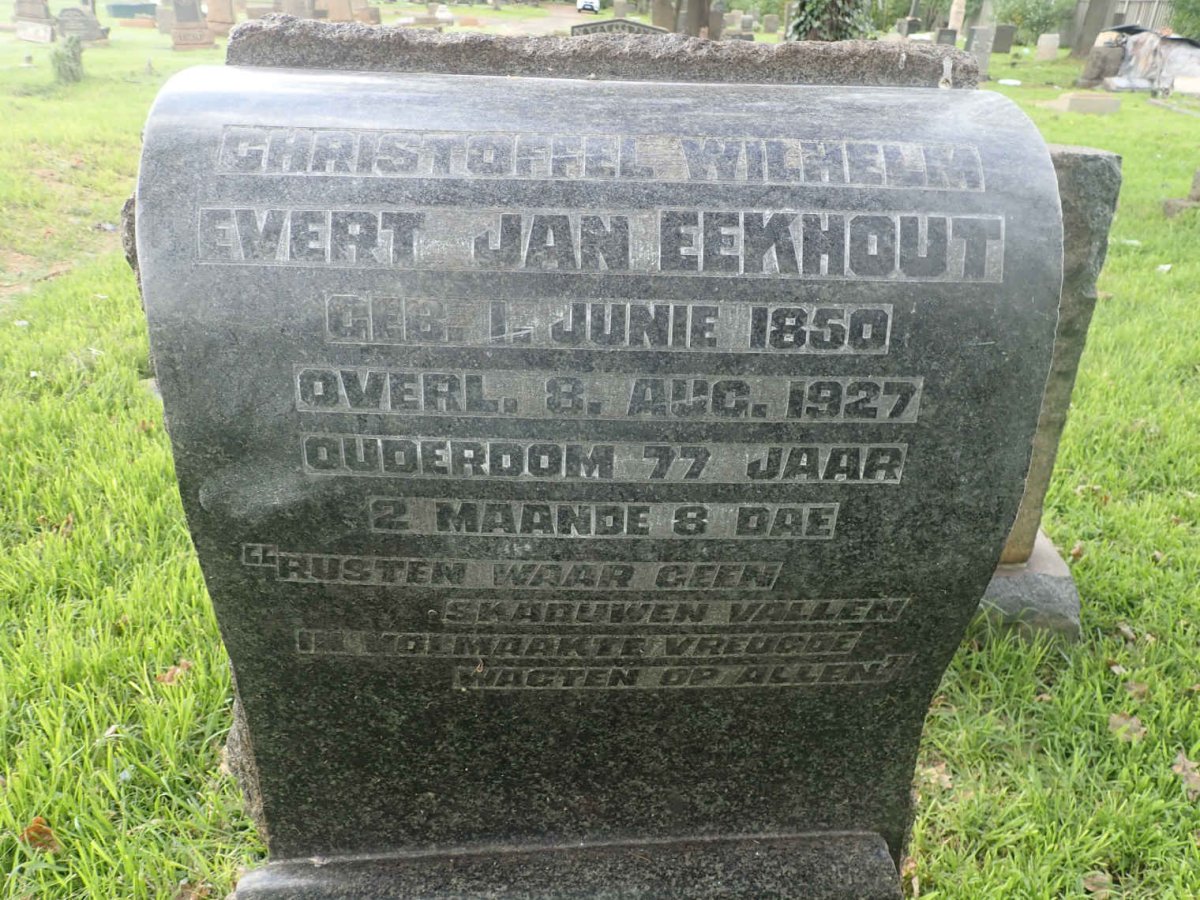 EEKHOUT Christoffel Wilhelm Evert Jan 1850-1927 &amp; Anna Maria Dorothea SNYMAN 1866-1949