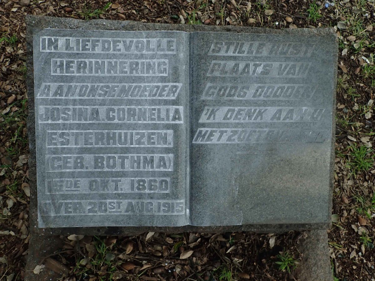 ESTERHUIZEN Josina Cornelia nee BOTHMA 1860-1915