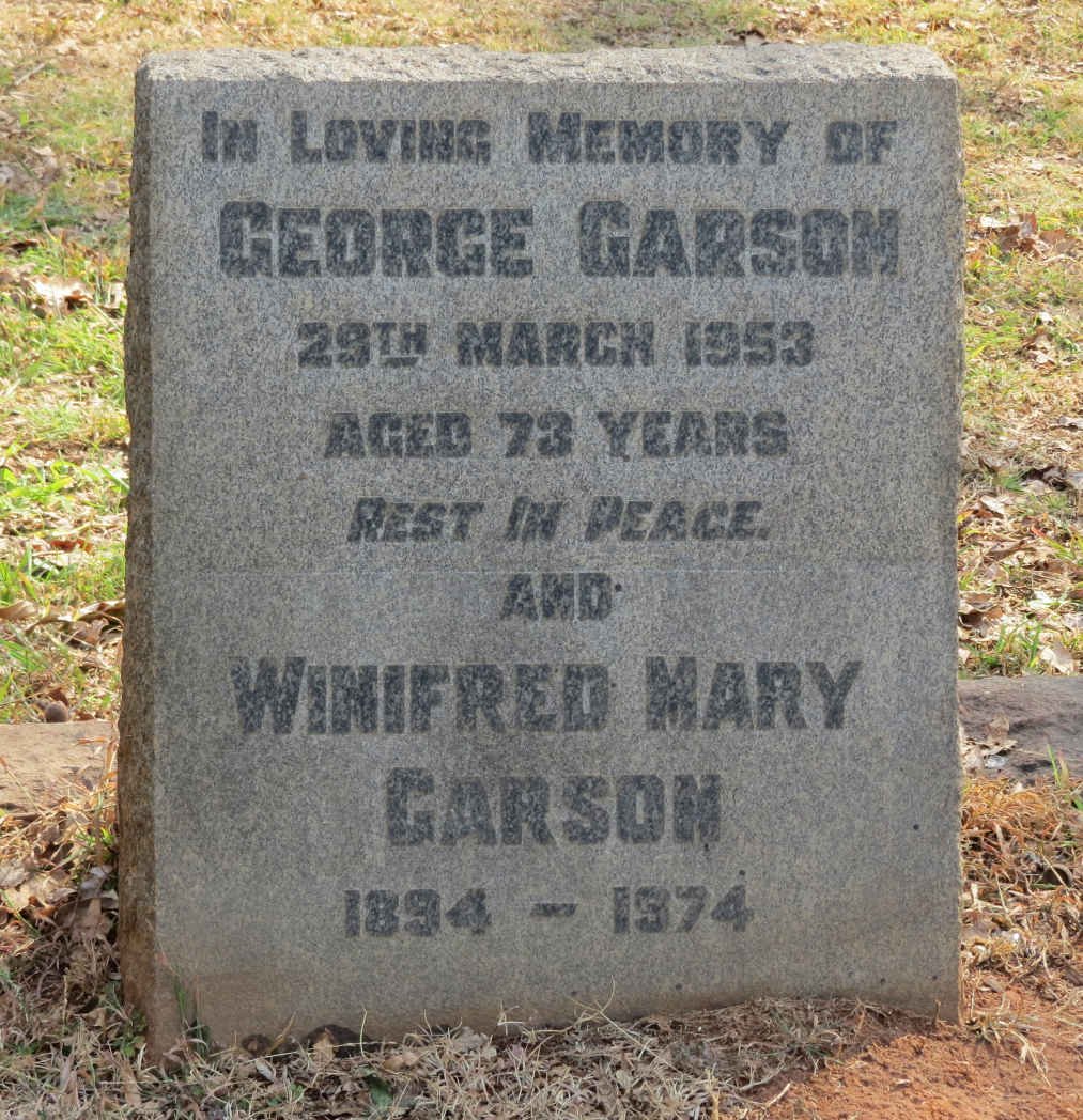 GARSON George -1953 &amp; Winifred Mary 1894-1974