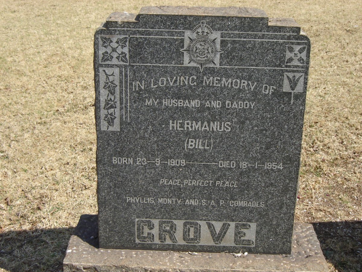 GROVE Hermanus 1909-1954