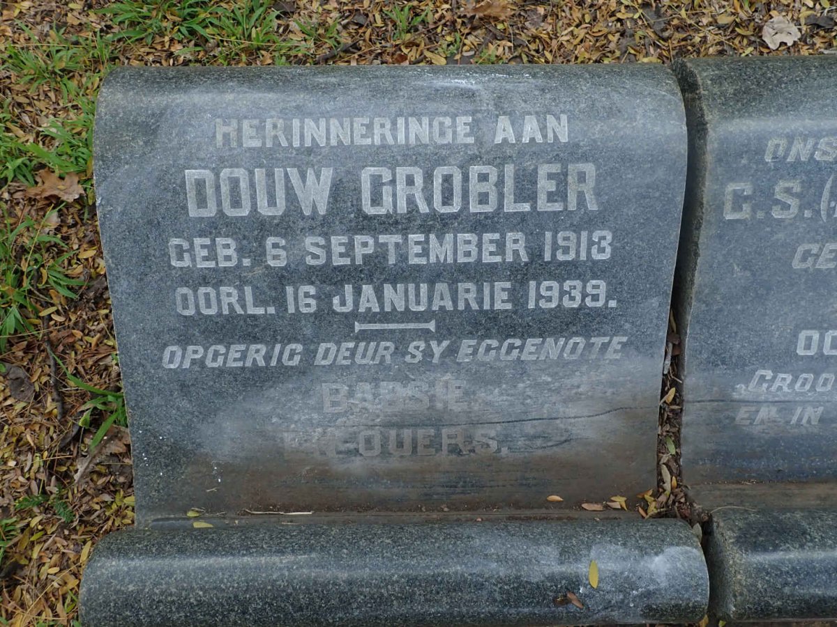 GROBLER Douw 1913-1939