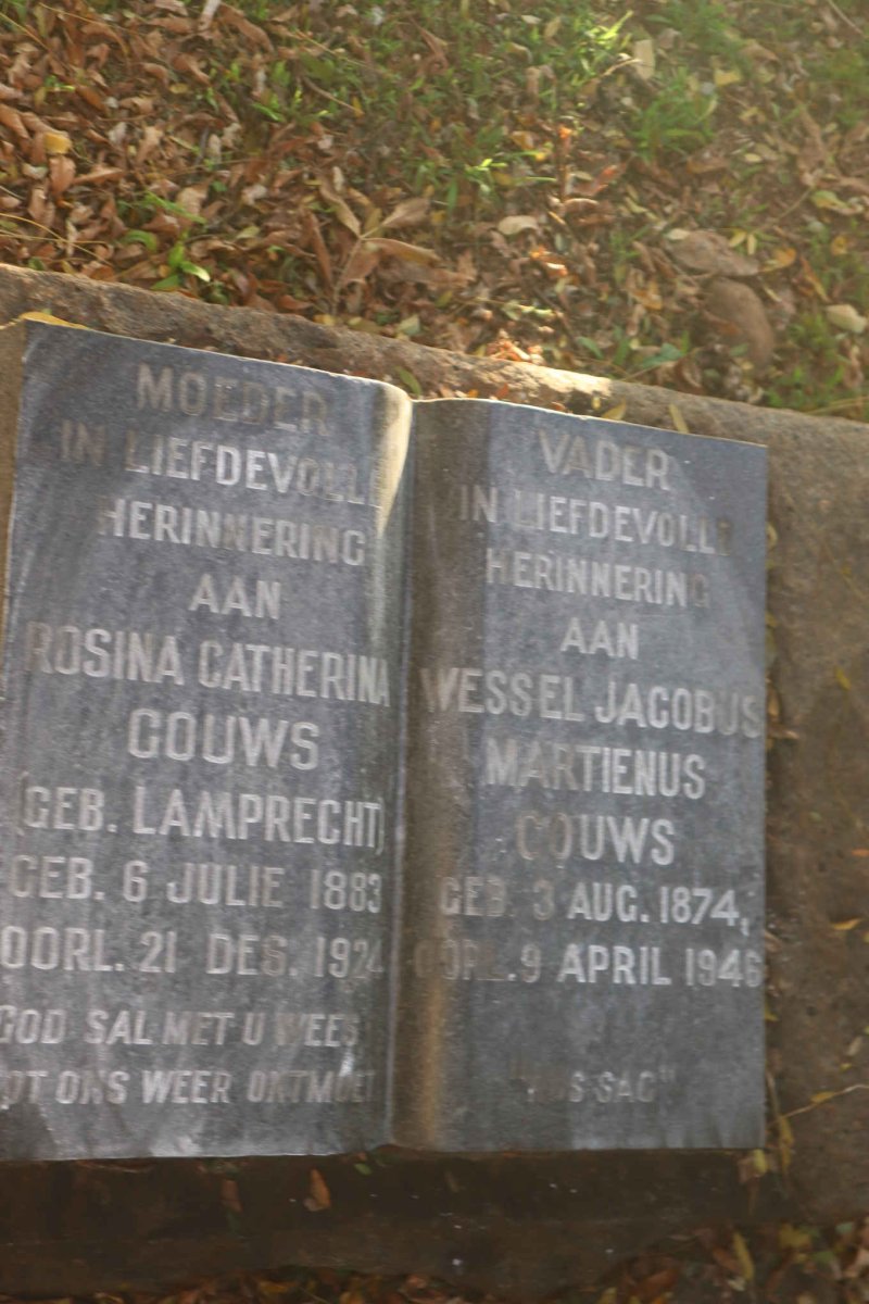 GOUS Wessel Jacobus Martienus 1874-1946 &amp; Rosina Catharina LAMPRECHT 1883-1924
