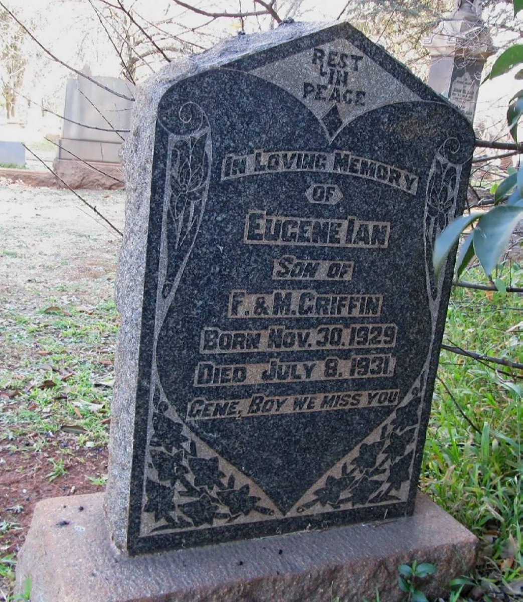 GRIFFIN Eugene Ian 1929-1931