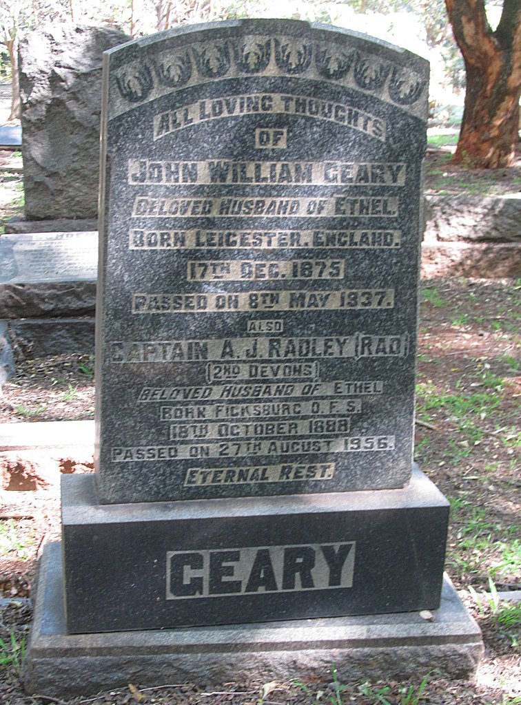 GEARY John William 1875-1937 :: RADLEY A.J. 1888-1956