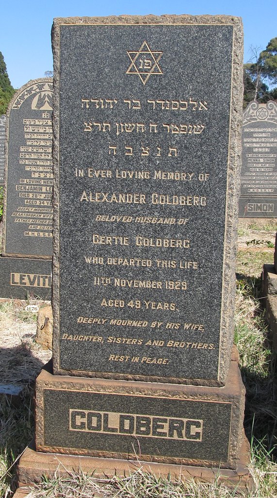 GOLDBERG Alexander -1929