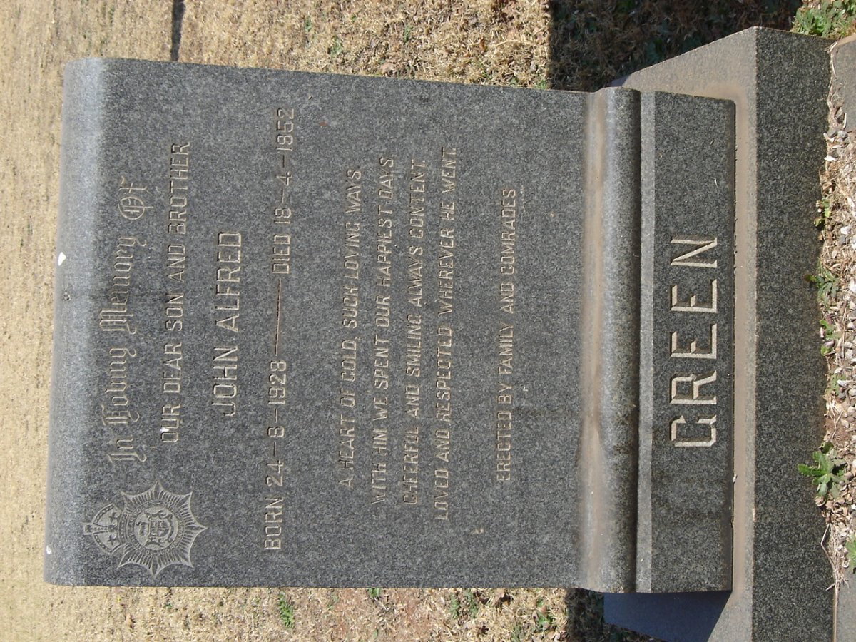 GREEN John Alfred 1928-1952