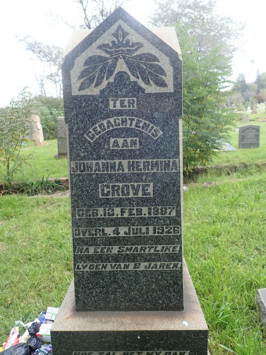 GROVE Johanna Hermina 1887-1926