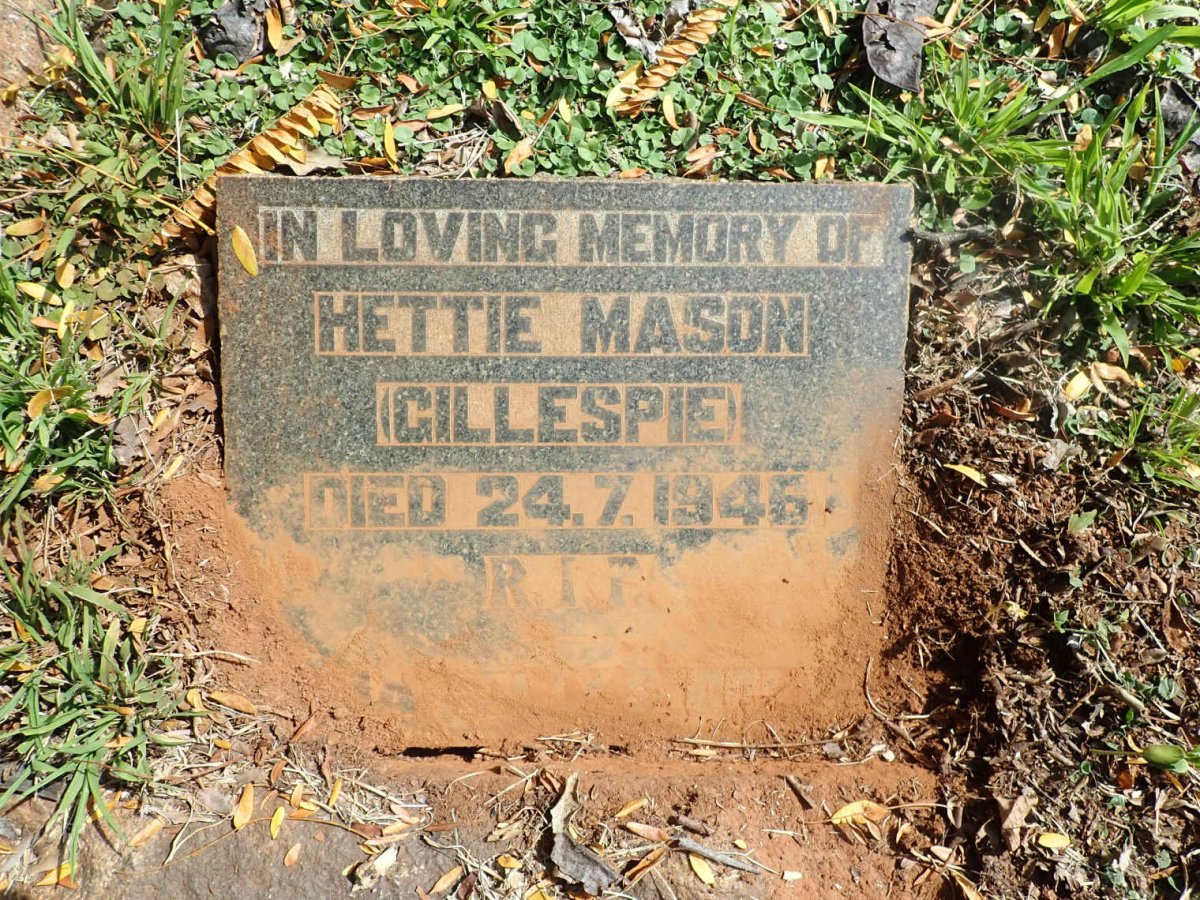 GILLESPIE Hettie Mason -1946