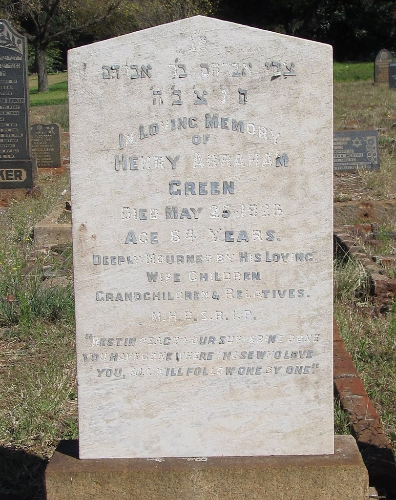 GREEN Henry Abraham -1925
