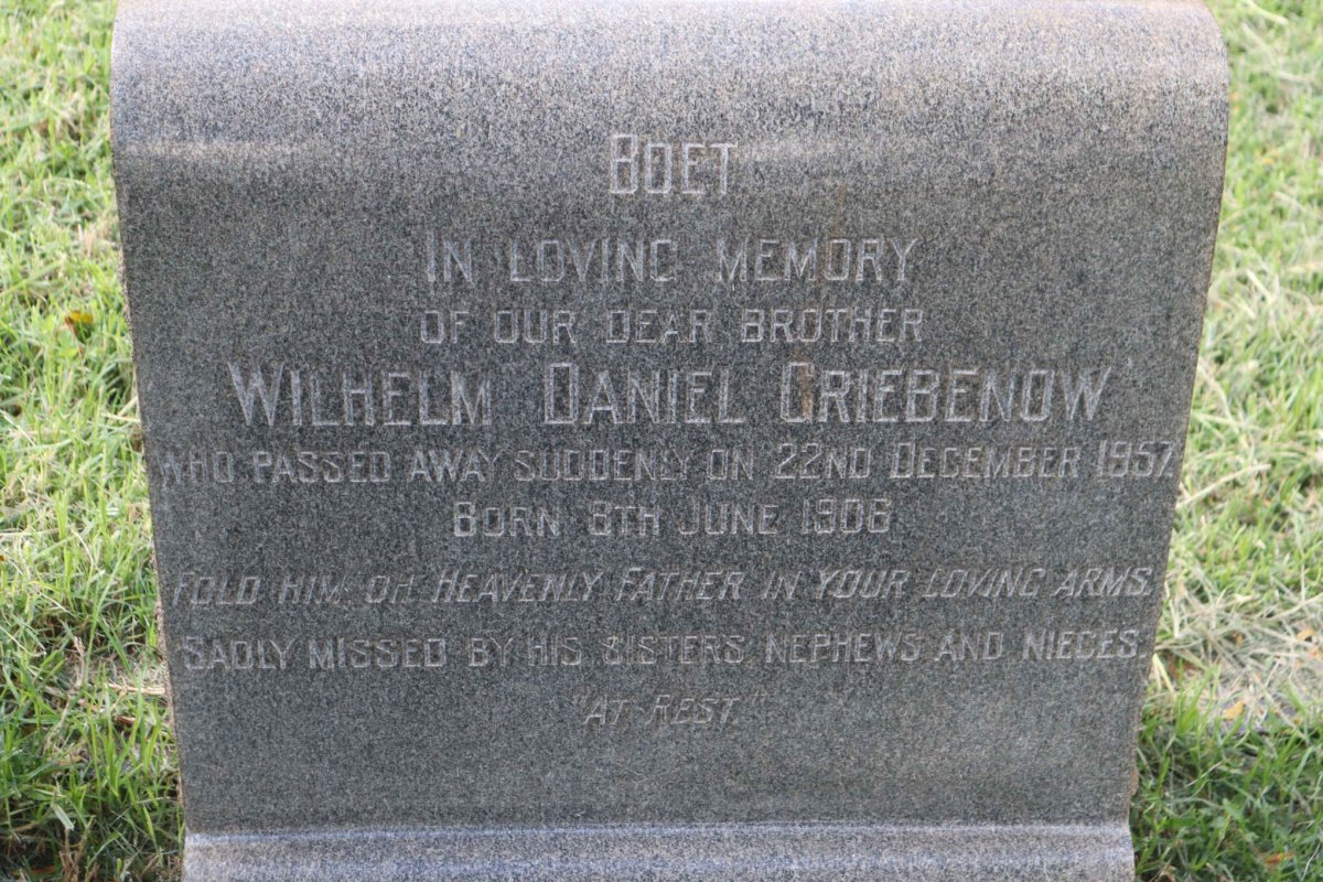 GRIEBENOW Wilhelm Daniel 1906-1957