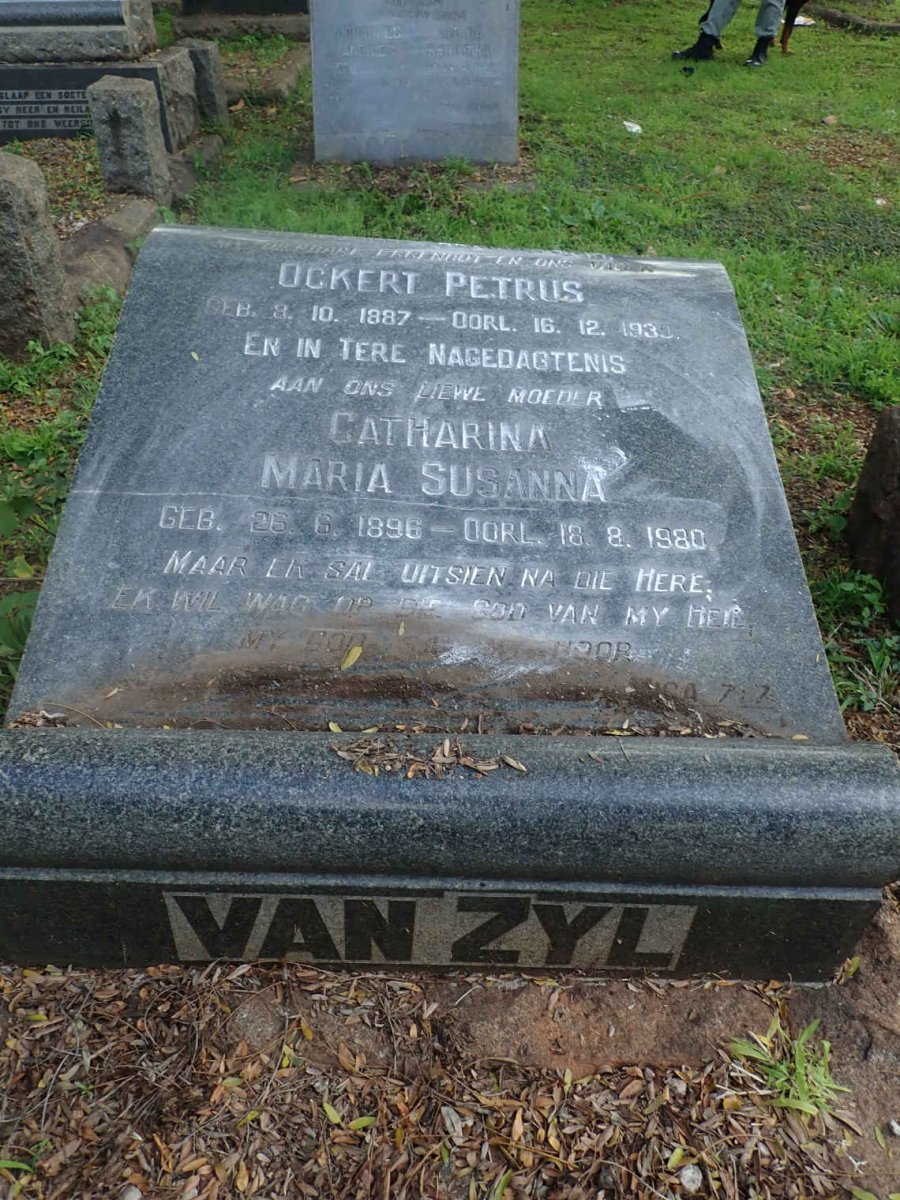 ZYL Ockert Petrus, van 1887-1939 &amp; Catharina Maria Susanna 1896-1980