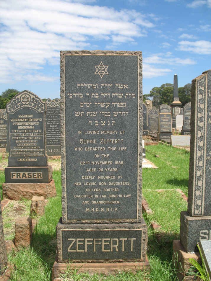 ZEFFERTT Sophie -1939