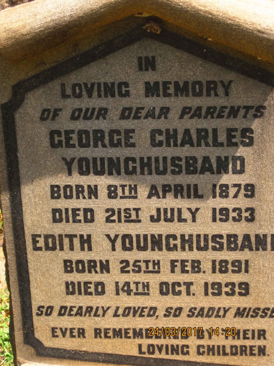 YOUNGHUSBAND George Charles 1879-1933 &amp; Edith 1891-1939