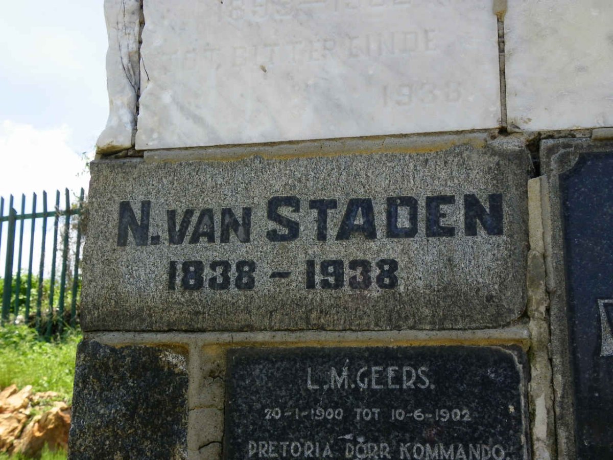 STADEN N., van