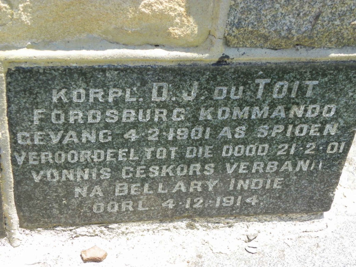 TOIT D.J., du -1914