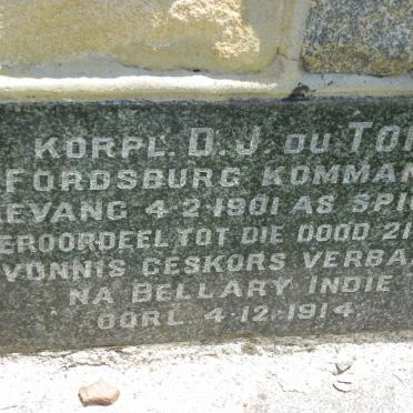 TOIT D.J., du -1914