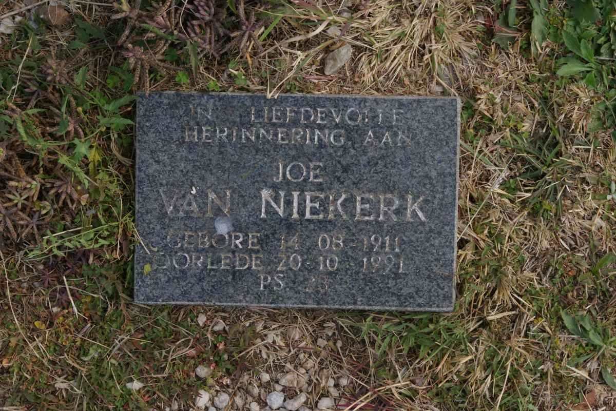 NIEKERK Joe, van 1911-1991