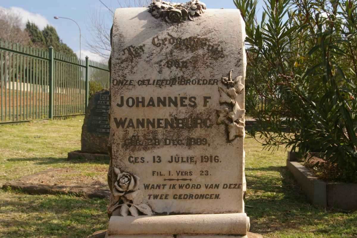 WANNENBERG Johannes F. 1889-1916