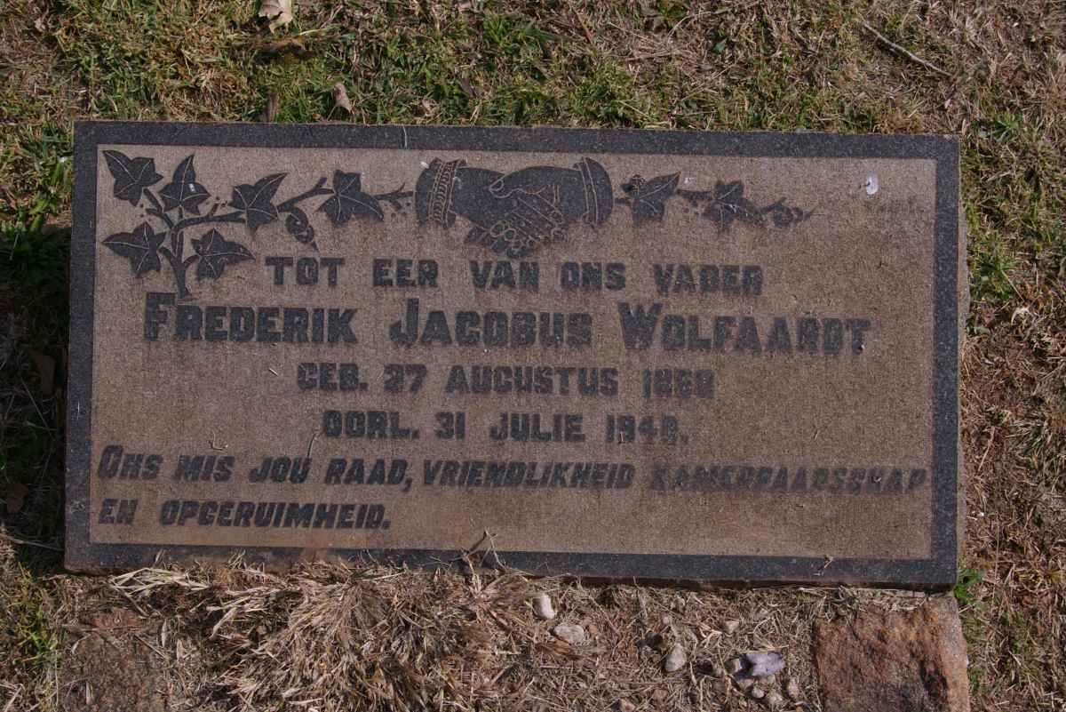 WOLFVAARDT Frederik Jacobus 1860-1948
