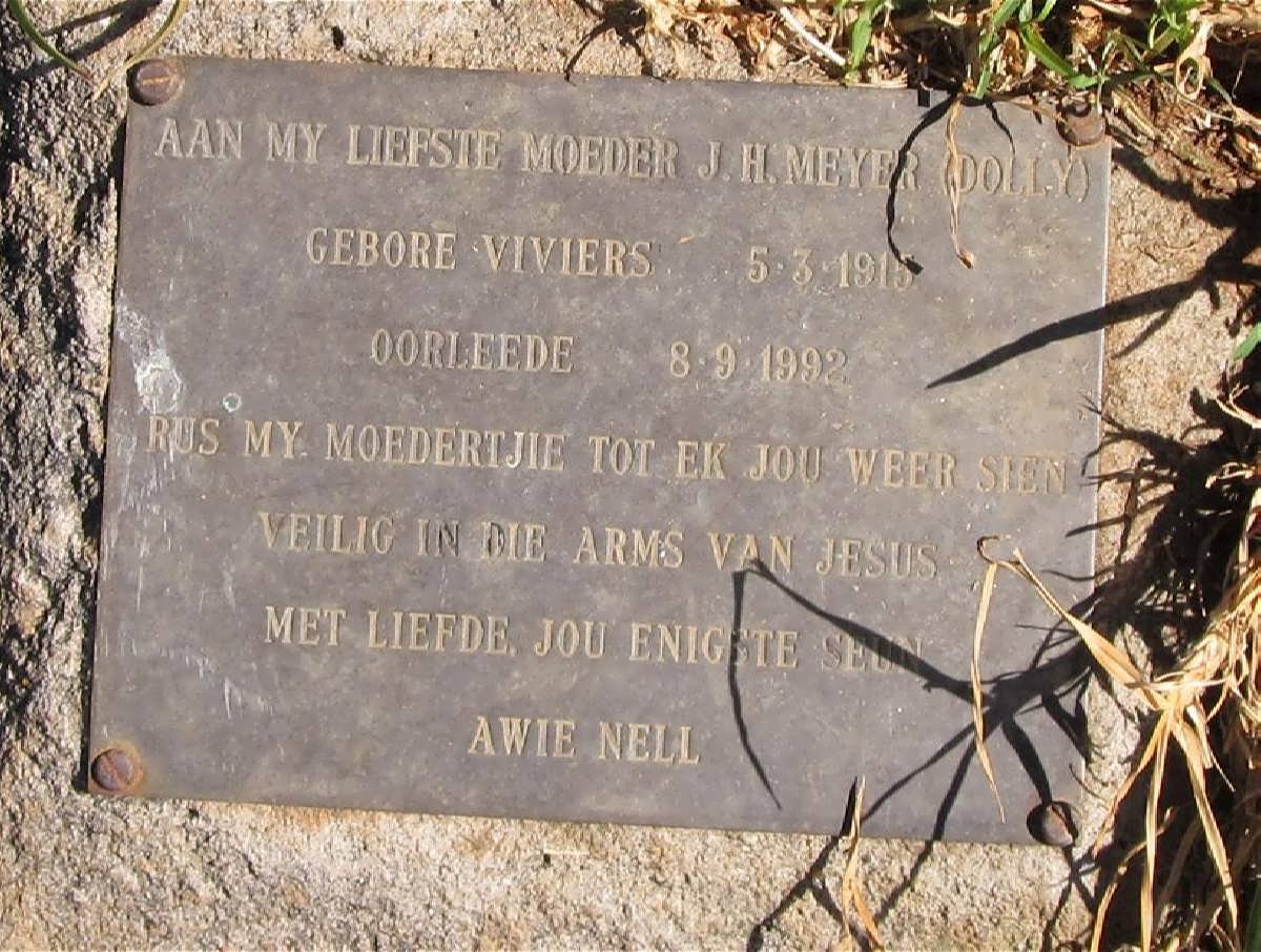 MEYER J.H. nee VIVIERS 1915-1992