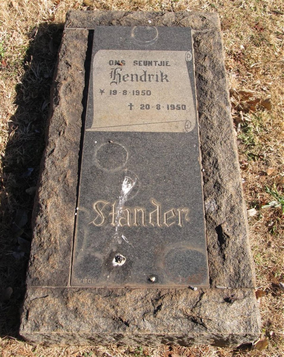 STANDER Hendrik 1950-1950