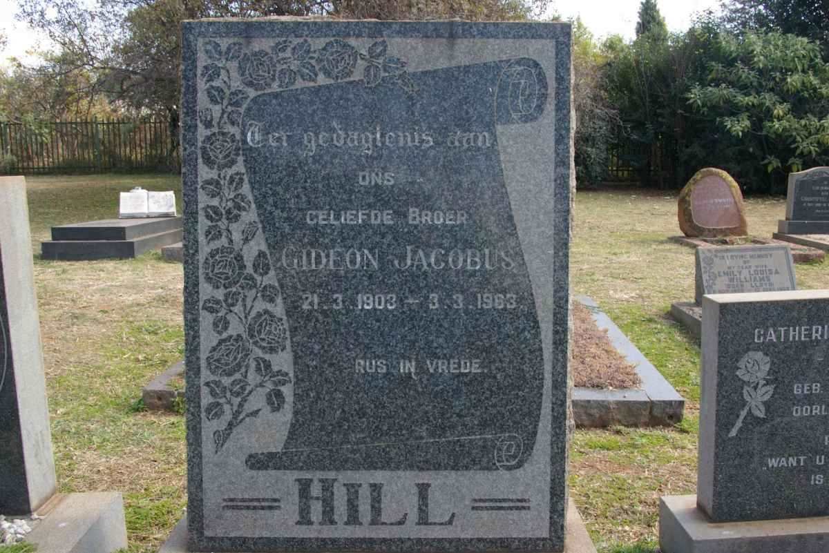 HILL Gideon Jacobs 1903-1963