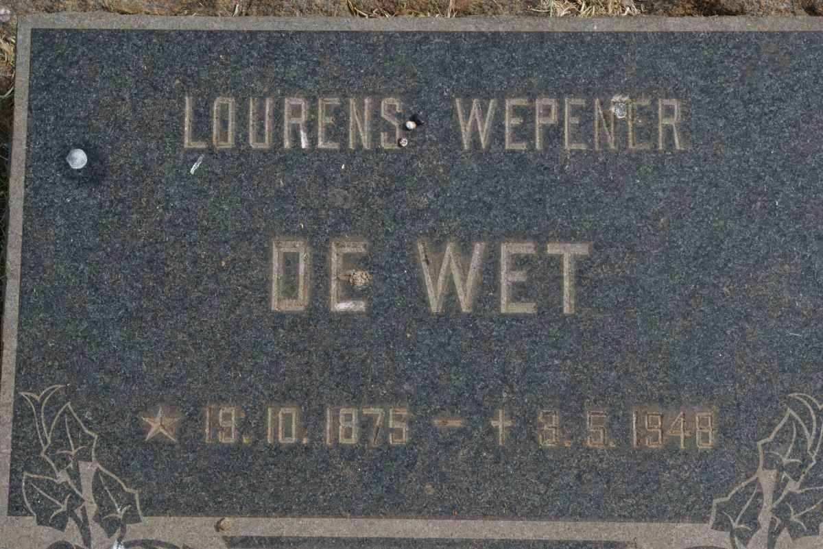 WET Lourens Wepener, de 1875-1948