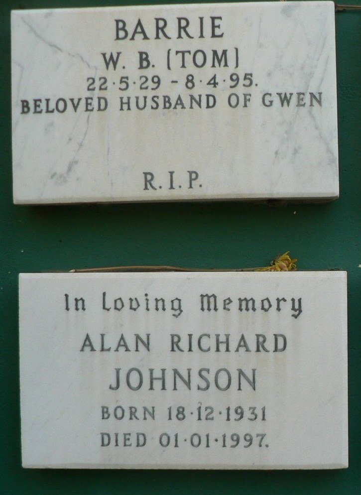 BARRIE W.B. 1929-1995 :: JOHNSON Alan Richard 1931-1997